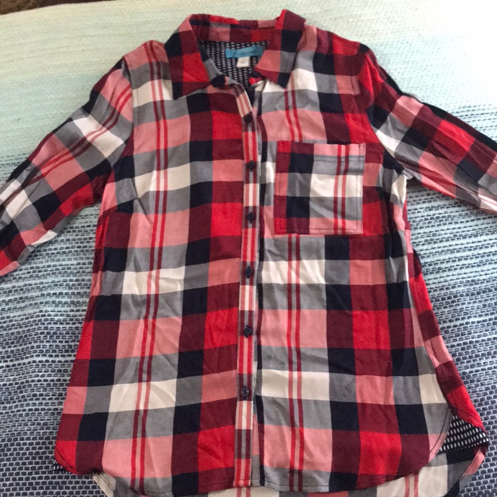 NWT Button Down Plaid Shirt